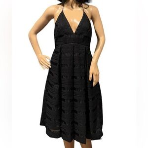 J. Crew Black halter Backless Dress